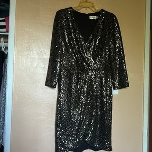 Eliza J. Beaded faux wrap dress size 12